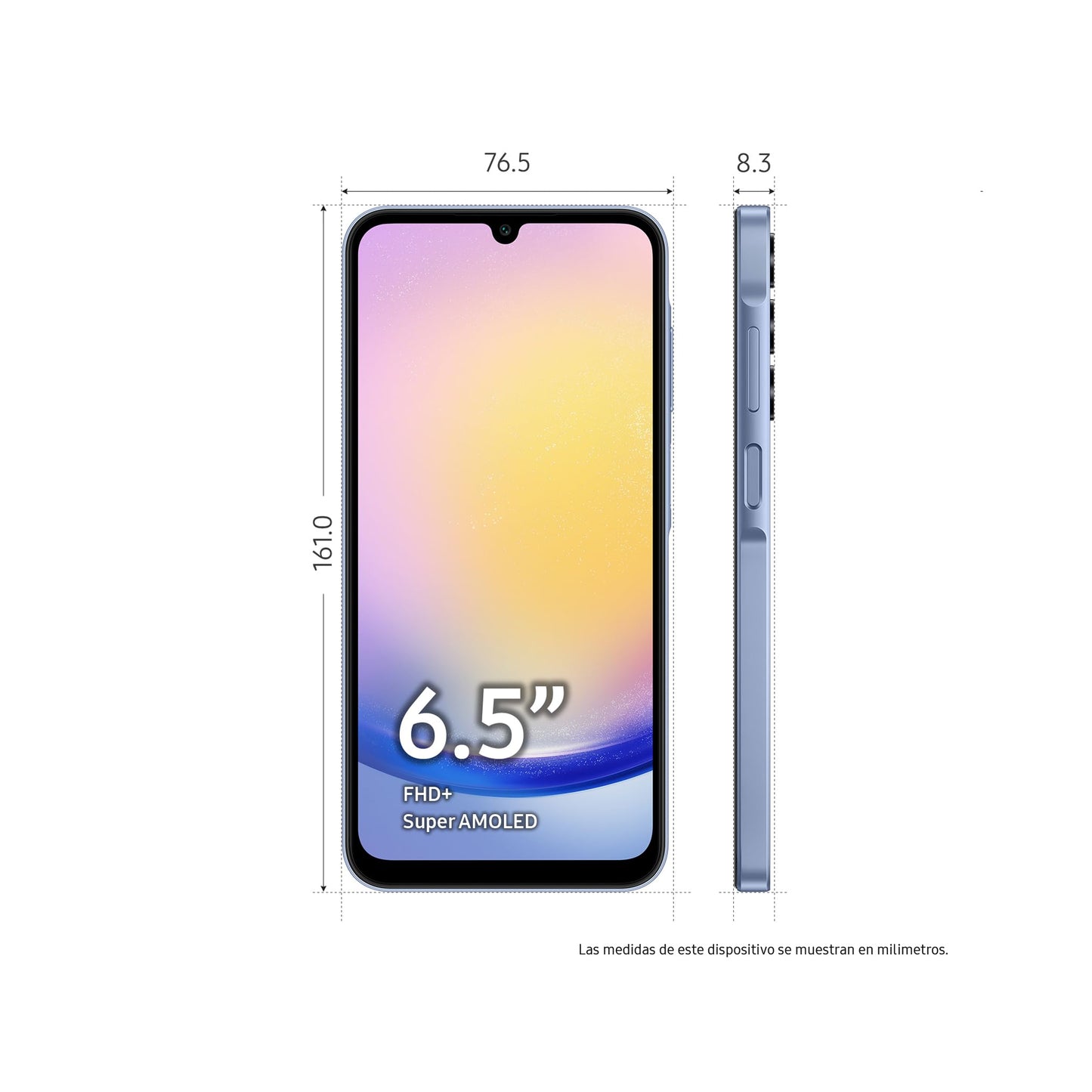 Samsung Galaxy A25 5G 256 GB con Funda - Móvil Android, Smartphone Libre, Carga Rápida, Cámara 50 MP, Negro (Versión Española)