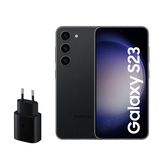 Samsung Galaxy S23, 256GB + Cargador de 45W - Smartphone Android con IA, Teléfono Móvil Desbloqueado, Color Negro (Versión Española)