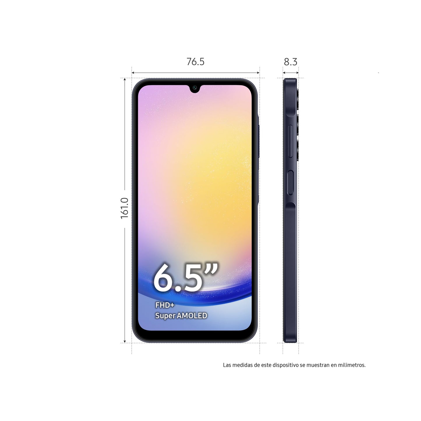 Samsung Galaxy A25 5G 256 GB con Funda - Móvil Android, Smartphone Libre, Carga Rápida, Cámara 50 MP, Negro (Versión Española)