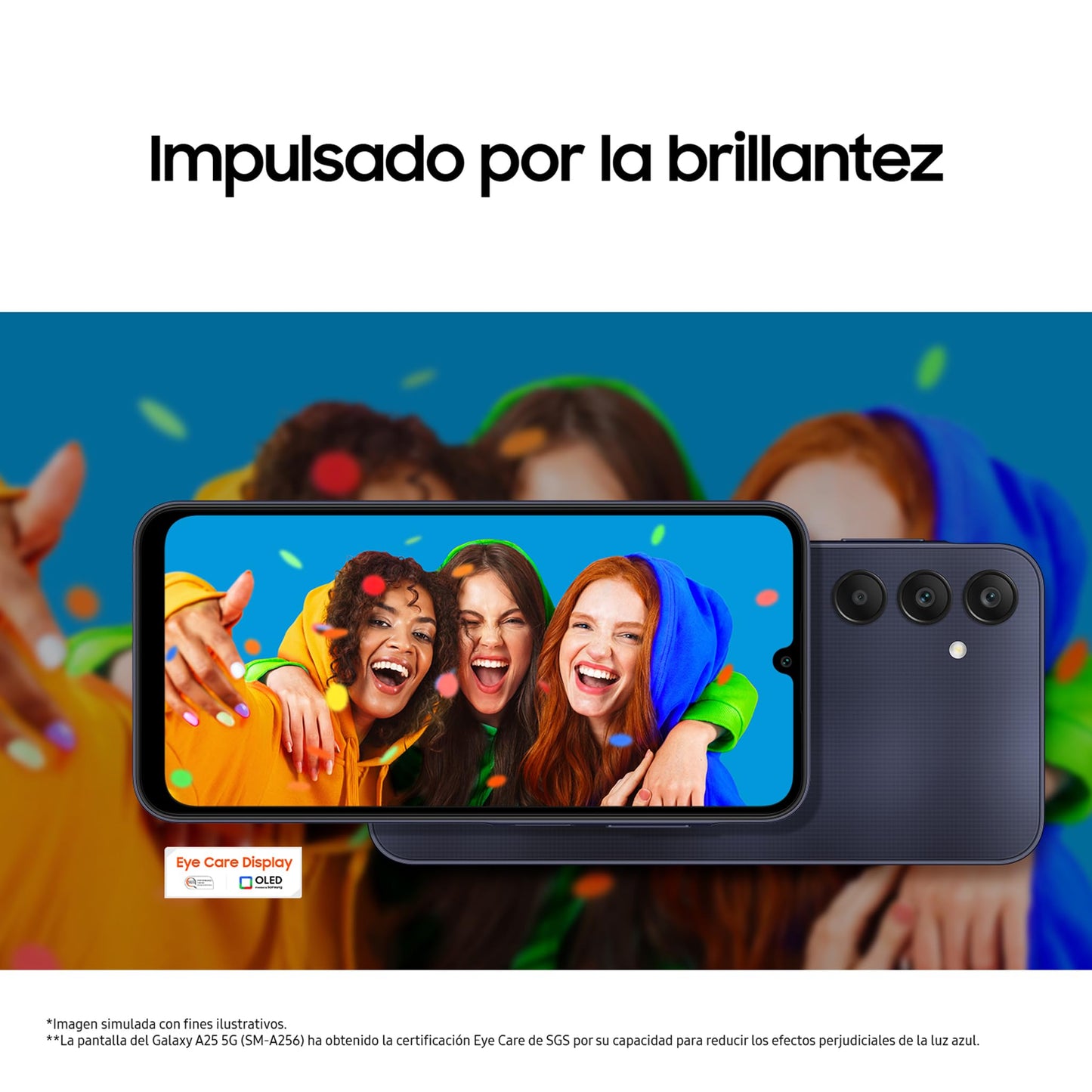 Samsung Galaxy A25 5G 256 GB con Funda - Móvil Android, Smartphone Libre, Carga Rápida, Cámara 50 MP, Negro (Versión Española)